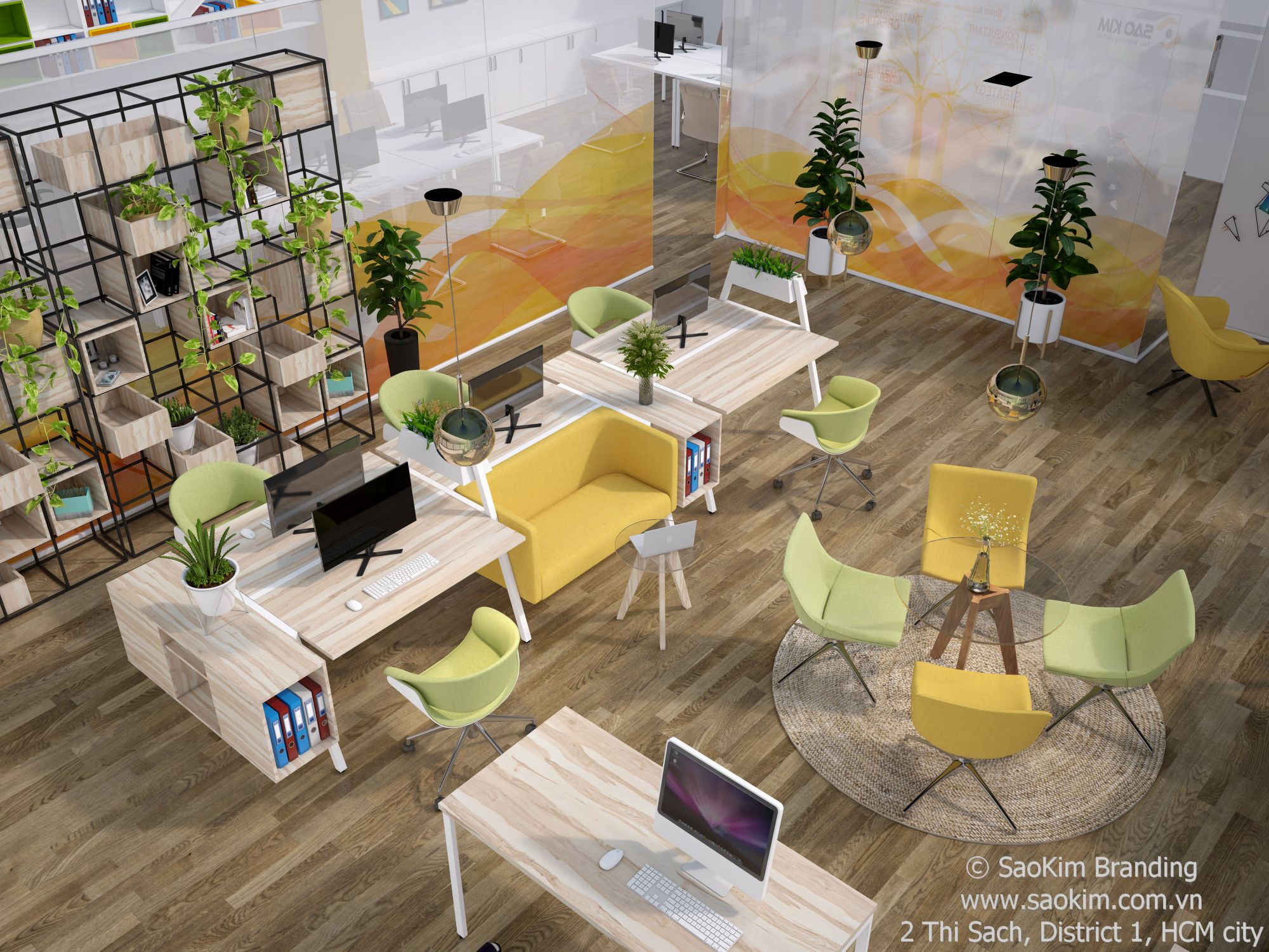 SAO KIM HCMC OFFICE - Dự án thiết kế nhận diện văn phòng của Sao Kim tại TP HCM